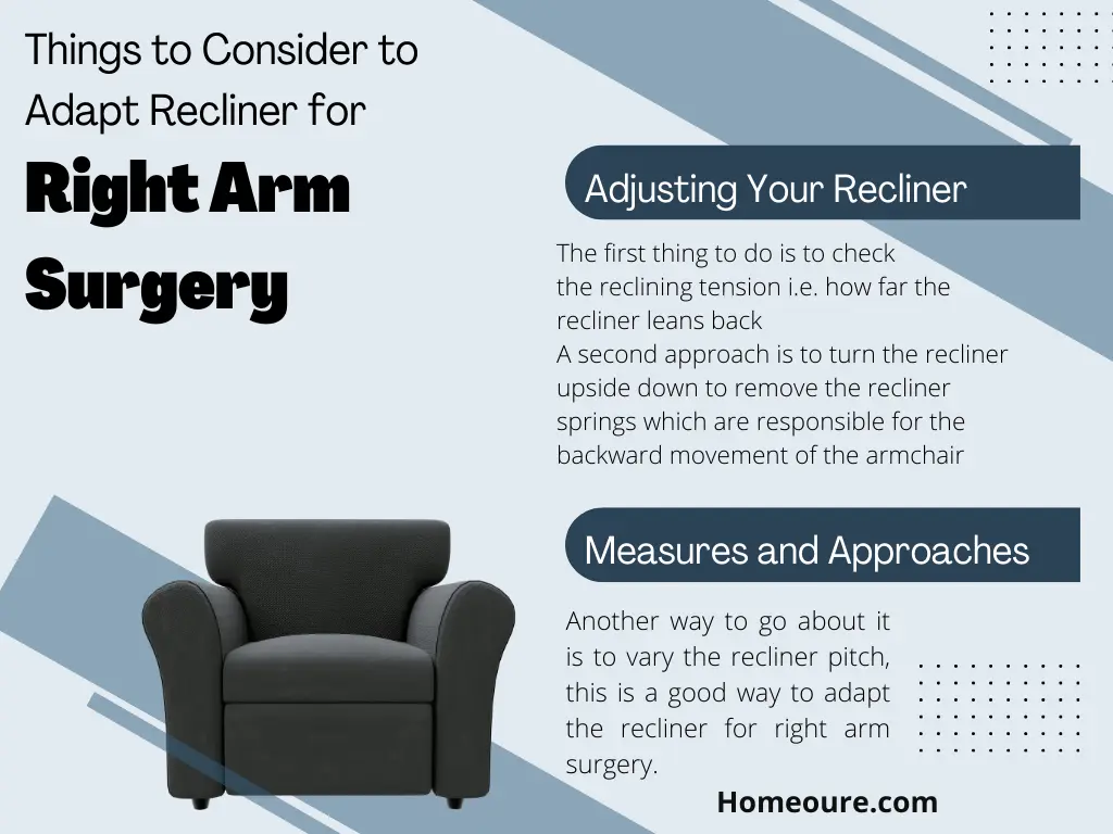 How to Adapt Recliner for Right Arm Surgery - Things to consider