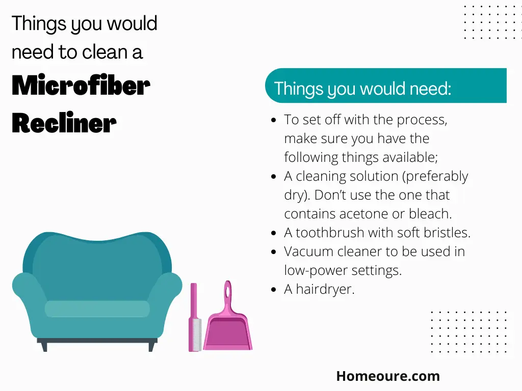 Things you need to clean a Dirty Microfiber Recliner