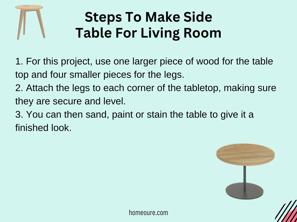 Steps To Make Side Table For Living Room